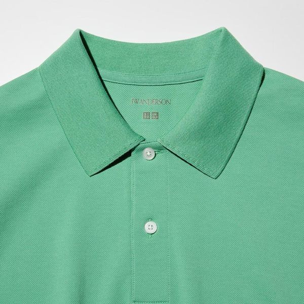 Футболка-поло Uniqlo+JW Anderson зеленая DRY Piqu&eacute; T-Shirt 84181111 фото