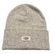 Шапка-бiнi UGG світло-сіра Logo Knit Cuff Beanie  8351 фото 1