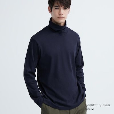 Гольф Uniqlo чорний Brushed Cotton 6767 фото