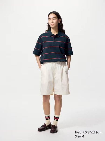 Футболка-поло Uniqlo+JW Anderson в полоску DRY Piqu&eacute; T-Shirt 7564 фото