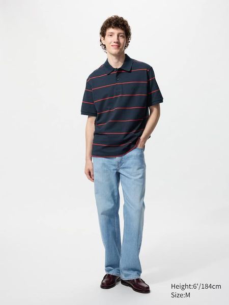 Футболка-поло Uniqlo+JW Anderson в полоску DRY Piqu&eacute; T-Shirt 7564 фото