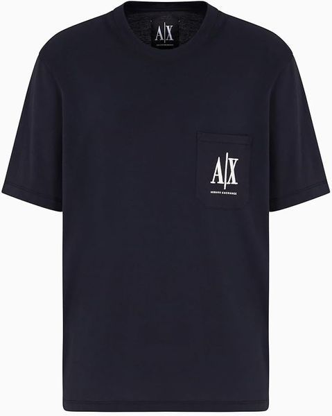 Футболка Armani Exchange темно-синяя Icon Pocket Logo Tee 76701 фото