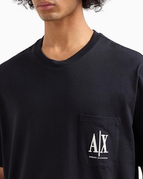 Футболка Armani Exchange темно-синяя Icon Pocket Logo Tee 76701 фото