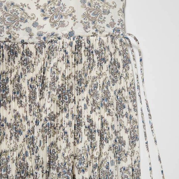 Платье Uniqlo:C светлое Chiffon Pleated Long-Sleeve Dress 6505 фото