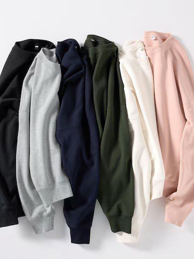 Свiтшот Uniqlo пудровий Crew Neck Sweatshirt  70991 фото