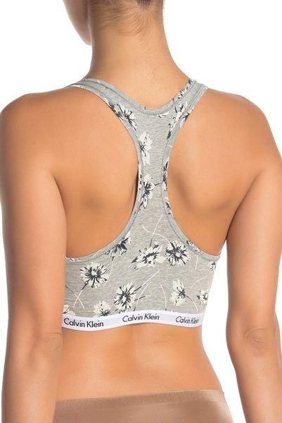 Серый комплект нижнего белья с цветочным принтом Calvin Klein 3975 фото