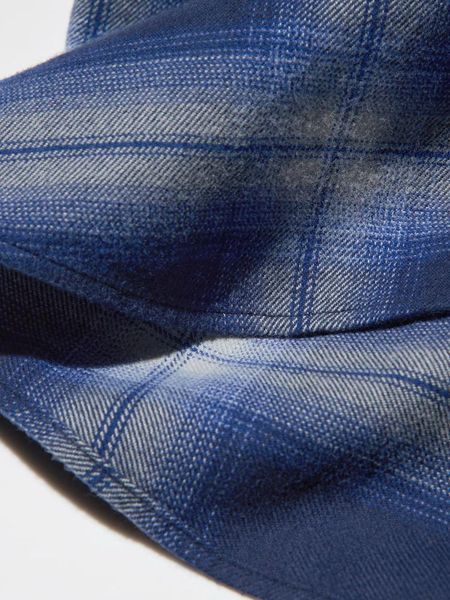 Сорочка Uniqlo синя Flannel Shirt (Check, Regular Collar) 7974 фото