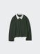 Джемпер-поло Uniqlo темно-синя Washed Cotton Polo Shirt (Long Sleeve) 8283 фото 3