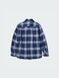 Сорочка Uniqlo синя Flannel Shirt (Check, Regular Collar) 7974 фото 2