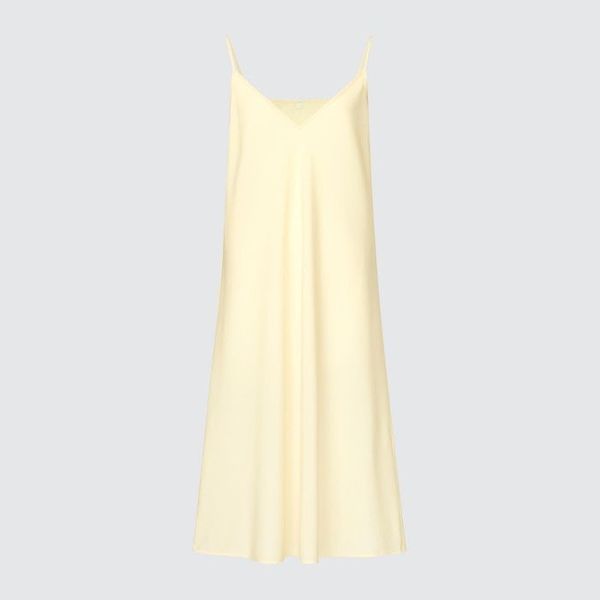 Платье Uniqlo:С желтое Chiffon Pleated Long-Sleeve Dress 6504111 фото