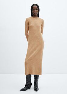 Сукня MANGO бежева Perkins-neck knitted dress 7523 фото