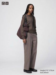 Брюки Uniqlo U коричневі Cotton Chino Trousers 8010 фото