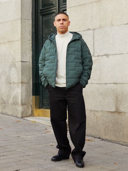 Куртка Uniqlo з капюшоном зелена PUFFERTECH Parka 7611 фото