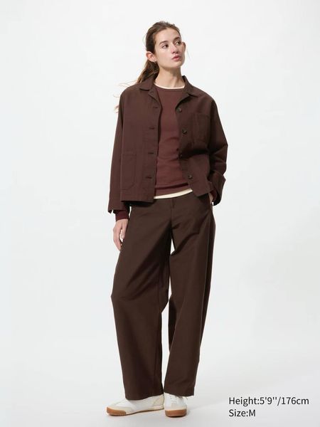 Жакет Uniqlo  коричневый льняной Linen Blend Coverall 83601 фото