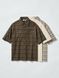 Сорочка Uniqlo U бежева Boxy Shirt (Short Sleeve, Check) 8419 фото 2