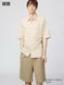 Сорочка Uniqlo U бежева Boxy Shirt (Short Sleeve, Check) 8419 фото 1