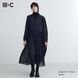 Платье Uniqlo:C темно-синее Chiffon Pleated Long-Sleeve Dress 65031 фото 1