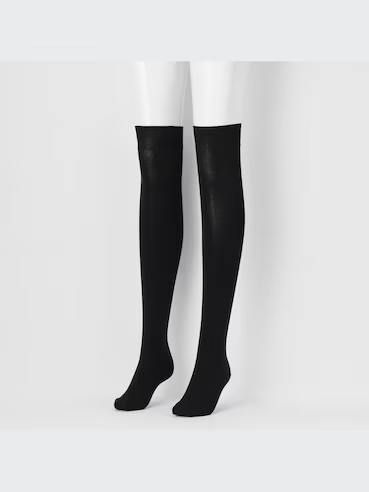 Гольфы Uniqlo черные из серии HEATTECH Over-The-Knee Socks 7186 фото