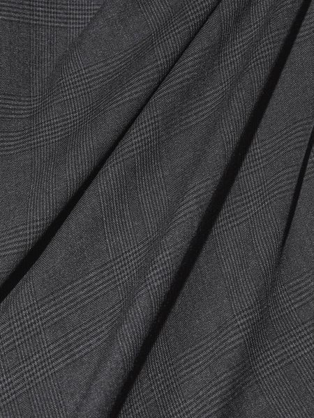Брюки Uniqlo темно-серые в клетку Pleated Wide Trousers 7933 фото