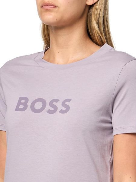 Футболка BOSS бузкова Big Logo Cotton T-Shirt 8463 фото