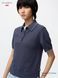 Футболка-поло Uniqlo+JW Anderson  темно-синяяPolo Jumper (Short Sleeve) 8309 фото 1