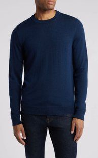 Джемпер Nordstrom синій з вовни Washable Merino Crewneck Sweater 7675 фото
