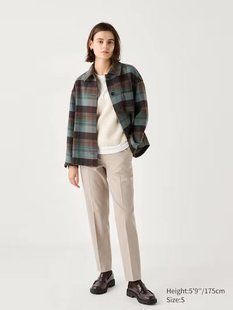 Брюки Uniqlo бежеві Smart Ankle Pants | 2-Way Stretch 72211 фото