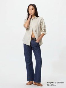 Джинси Uniqlo темно- сині Bootcut Jeans 8401 фото