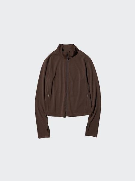 Кофта Uniqlo темно-синяя AIRism Soft Full-Zip Jacket 8038 фото