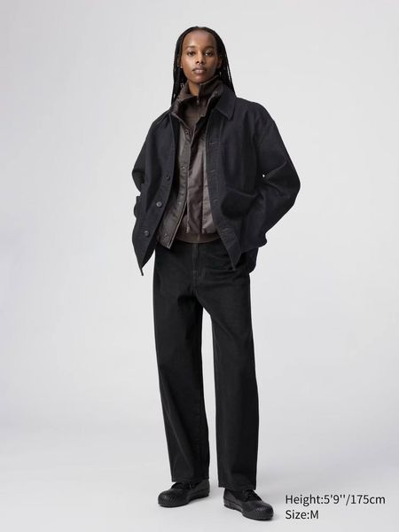 Жакет - сорочка Uniqlo U чорна Oversized Color Denim Jacket 8046 фото