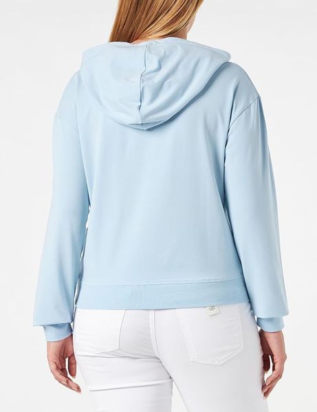 Худі HUGO блакитна Relaxed-fit Hoodie in Soft-Brushed Jersey with Logo 8464 фото