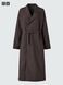 Пальто Uniqlo U коричневое однобортное Single Breasted Long Coat 7998 фото 2