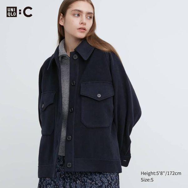 Куртка Uniqlo:C темно-синяя oversized 64551 фото