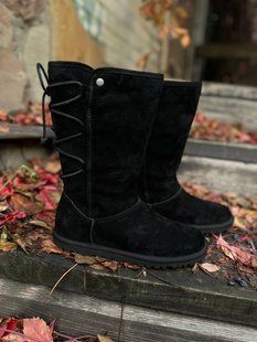 Замшеві чорні чоботи UGG 1250 фото