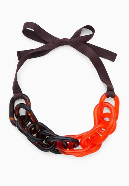 Прикраса COS OVERSIZED-LINK GROSGRAIN RIBBON NECKLACE 6720 фото