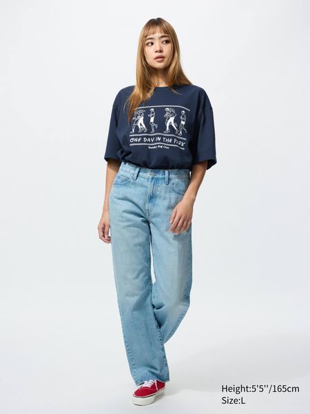 Футболка Uniqlo темно-синяя Yu Nagaba UT (Short Sleeve Graphic T-Shirt) 82171 фото