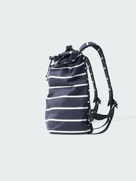 Рюкзак Uniqlo+JW Anderson темно-синий в полоску Roll Top Backpack (Striped) 8333 фото