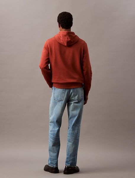 Худи Calvin Klein кирпичная Monogram Logo Fleece Hoodie 8622 фото