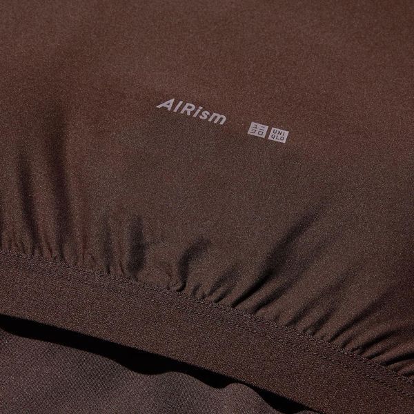 Топ Uniqlo коричневий AIRism Crepe Jersey Boat Neck Bra Top AIRism 8421 фото