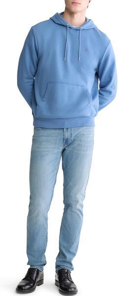 Худи Calvin Klein синяя Monogram Logo Fleece Hoodie 8624 фото