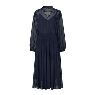 Сукня Uniqlo:C темно-синя Chiffon Pleated Long-Sleeve Dress 6503 фото