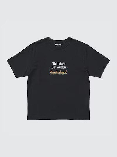 Футболка Uniqlo чорна Universal Movies UT Graphic T-Shirt (Back to the Future)  75001111 фото