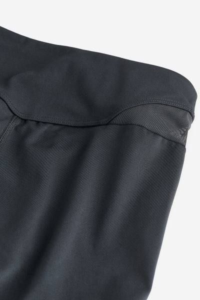 Леггинсы H&M темно-серые DryMove™ Mesh-detail 6605 фото