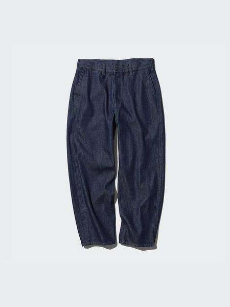Джинсы Uniqlo темно-синие Wide Tapered Jeans 77961 фото