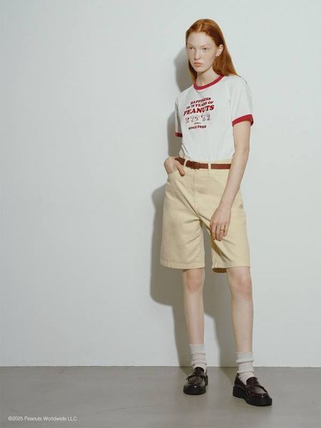 Бермуди Uniqlo бежеві Denim Half Shorts 7654 фото