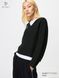 Джемпер Uniqlo чорний 3D Knit Seamless Cotton Relaxed V Neck Jumper 78561 фото 1