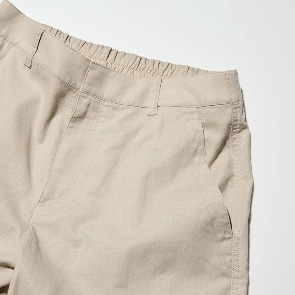 Брюки Uniqlo зелені Linen Cotton Tapered Trousers 8130 фото