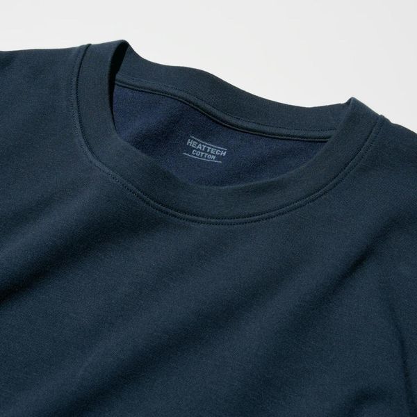 Лонгслив Uniqlo темно-синий HEATTECH Extra Warm Cotton Crew Neck T-Shirt (Long Sleeve) 8097 фото