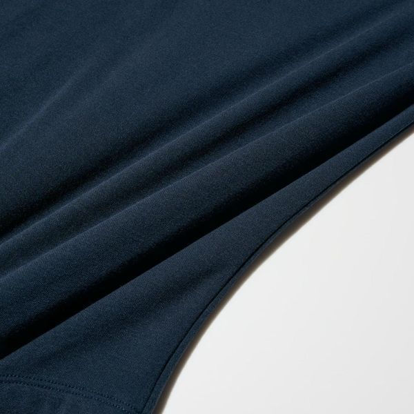 Лонгслив Uniqlo темно-синий HEATTECH Extra Warm Cotton Crew Neck T-Shirt (Long Sleeve) 8097 фото