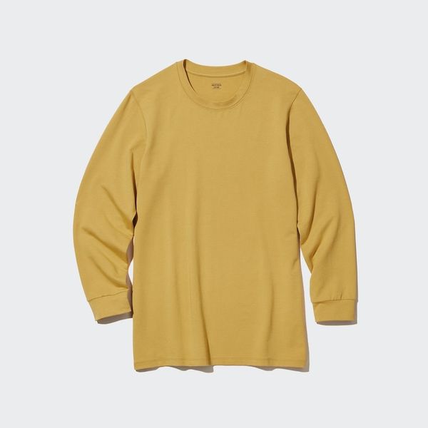 Лонгслив Uniqlo желтый из серии Heattech (extra warm) 6772 фото